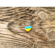 Брошка "Прапор України серце" арт. 14821